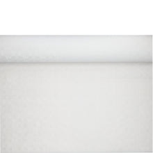Lade das Bild in den Galerie-Viewer, Papiertischtuch mit Damastprägung 50 m x 1 m weiss
