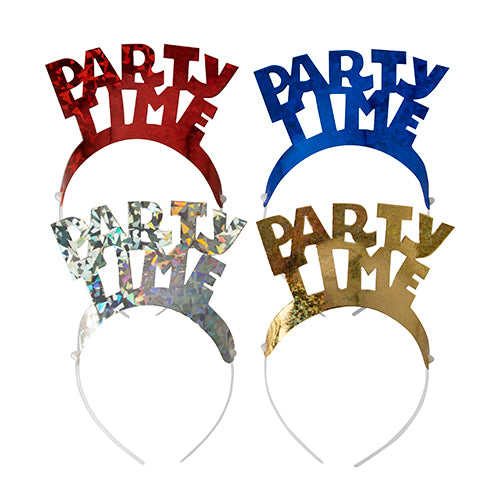 4 Haarreifen farbig sortiert "Party Time" "Metallic"