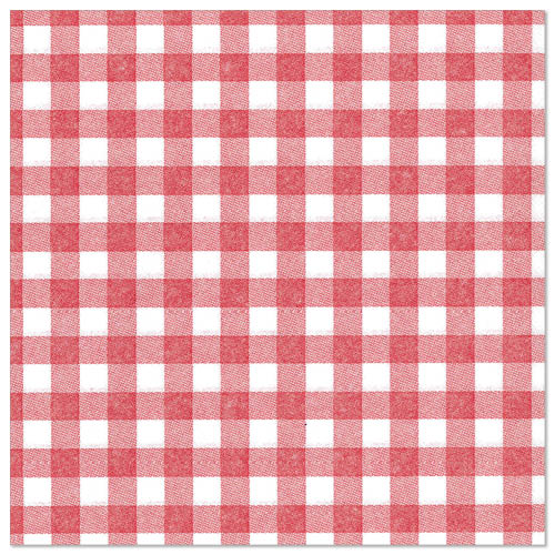 50 Servietten "ROYAL Collection" 1/4-Falz 40 cm x 40 cm rot "Vichy Karo"