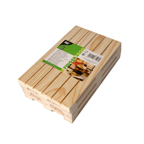 3 Trays für Fingerfood, Holz 2 cm x 12 cm x 20 cm