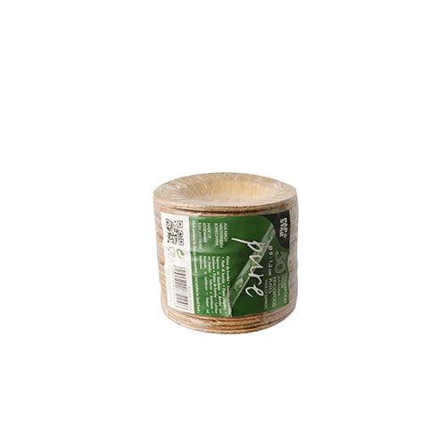 50 Fingerfood - Teller, Bambus "pure" rund Ø 9 cm · 1,3 cm