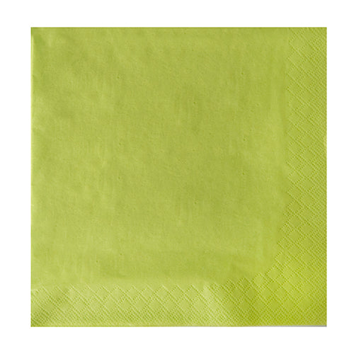 250 Servietten, 3-lagig 1/4-Falz 40 cm x 40 cm limonengrün