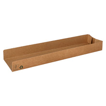 Lade das Bild in den Galerie-Viewer, 80 Snacktrays, Pappe &quot;pure&quot; 3 cm x 7,5 cm x 28,5 cm braun &quot;100% Fair&quot;
