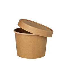 Lade das Bild in den Galerie-Viewer, 25 Suppenbecher, Pappe rund 350 ml Ø 9,8 cm · 7 cm braun
