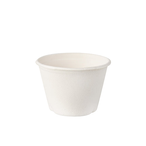 50 Schalen, Zuckerrohr "pure" 100 ml Ø 7,5 cm · 5,3 cm weiss