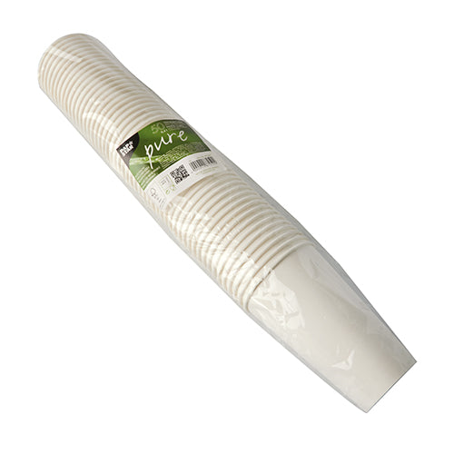 50 Trinkbecher, Pappe 0,4 l Ø 9 cm · 13,9 cm weiss
