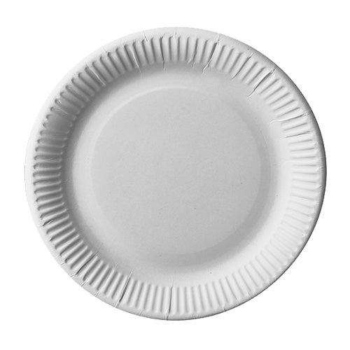 12 Teller, Pappe "pure" rund Ø 23 cm weiss