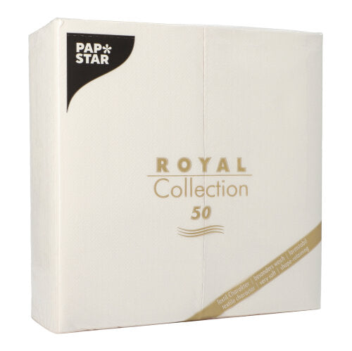 50 Servietten "ROYAL Collection" 1/8-Falz 40 cm x 40 cm weiss
