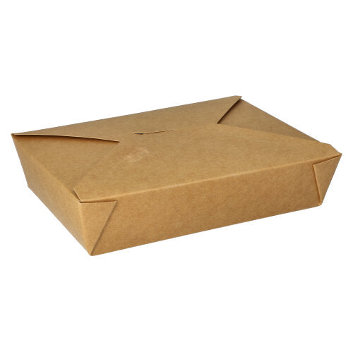 50 Lunchboxen, Pappe "pure" 1500 ml 4,8 cm x 14 cm x 19,5 cm braun
