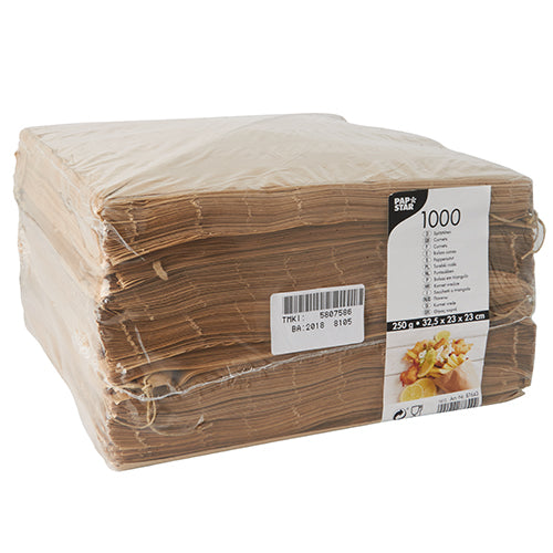1000 Spitztüten, Pergament-Ersatz 32,5 cm x 23 cm x 23 cm braun Füllinhalt 250 g, fettdicht