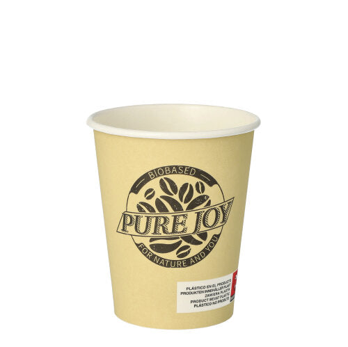 20 Trinkbecher, Pappe 0,2 l Ø 8 cm · 9,2 cm creme "Pure Joy"