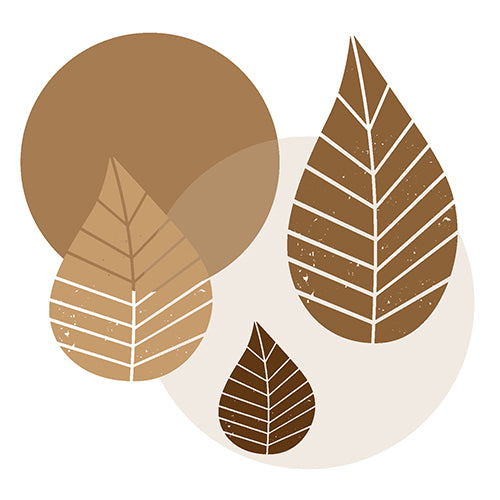 20 Servietten, 3-lagig 1/4-Falz 40 cm x 40 cm natur "Graphic Leaves"