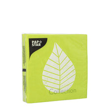 Lade das Bild in den Galerie-Viewer, 20 Servietten, 3-lagig 1/4-Falz 25 cm x 25 cm grün &quot;Graphic Leaves&quot;
