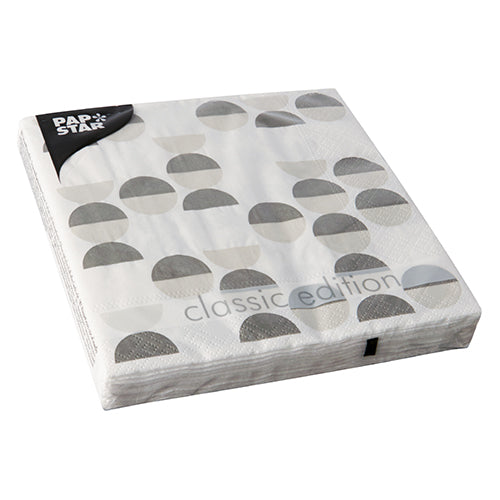 20 Servietten, 3-lagig 1/4-Falz 33 cm x 33 cm "Pastilles"