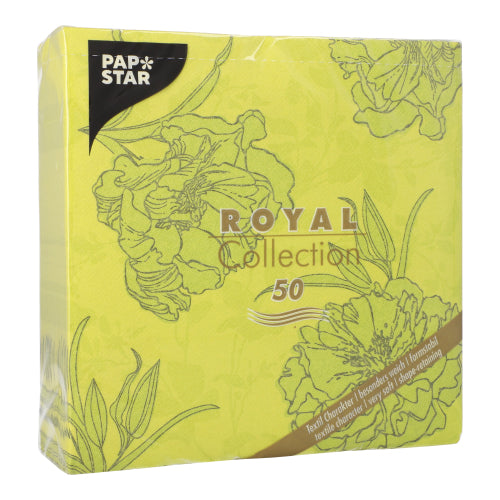 50 Servietten "ROYAL Collection" 1/4-Falz 40 cm x 40 cm grün "Thalia"