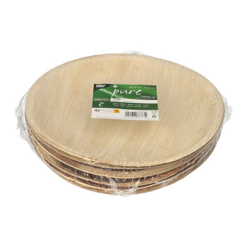 6 Teller, Palmblatt "pure" rund Ø 23 cm · 2,5 cm