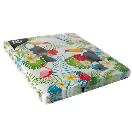 20 Servietten, 3-lagig 1/4-Falz 40 cm x 40 cm "Toucan"