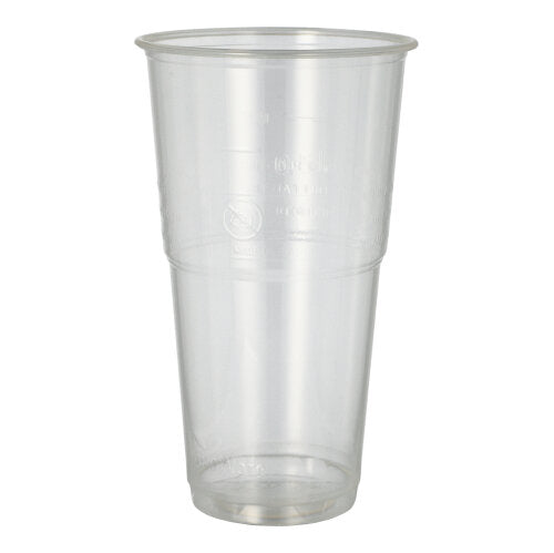 12 Kaltgetränkebecher, PLA "pure" 0,5 l Ø 9,5 cm · 16,2 cm glasklar mit Schaumrand