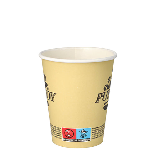 50 Trinkbecher, Pappe 0,2 l Ø 8 cm · 9,2 cm creme "Pure Joy"