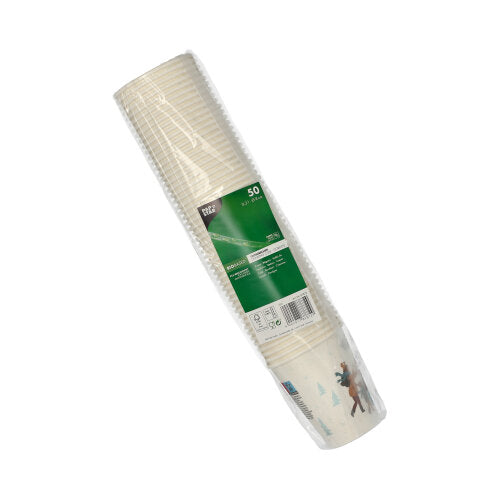 50 Trinkbecher, Pappe 0,2 l Ø 8 cm · 9,2 cm "Hello Winter"