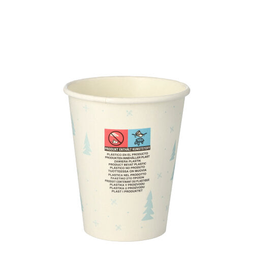 50 Trinkbecher, Pappe 0,2 l Ø 8 cm · 9,2 cm "Hello Winter"
