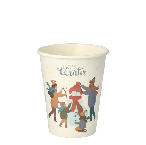 50 Trinkbecher, Pappe 0,2 l Ø 8 cm · 9,2 cm "Hello Winter"