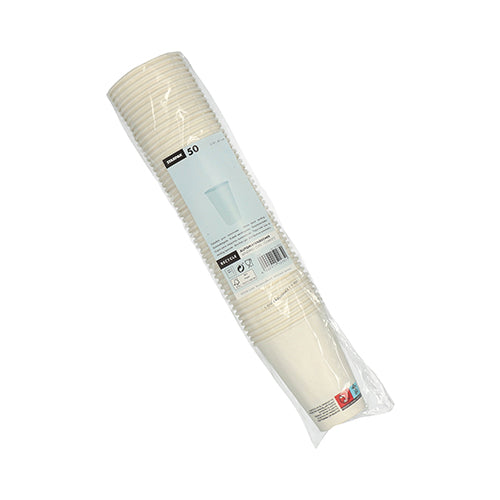 50 Automatenbecher, Pappe "To Go" 0,18 l Ø 7 cm · 9,2 cm weiss