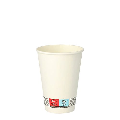 50 Automatenbecher, Pappe "To Go" 0,18 l Ø 7 cm · 9,2 cm weiss