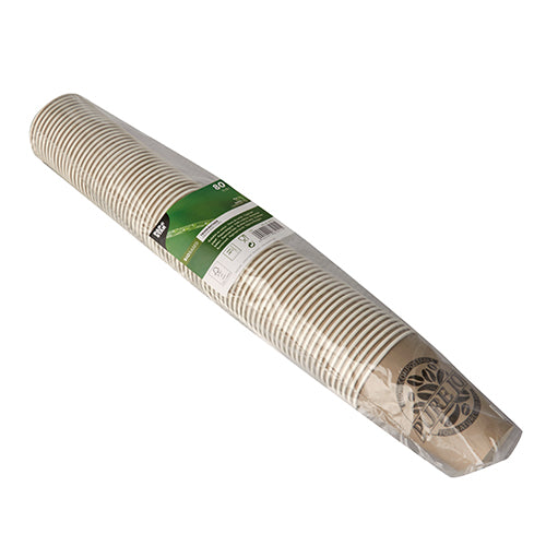 80 Trinkbecher, Pappe 0,18 l Ø 7 cm · 9,2 cm taupe "Pure Joy"