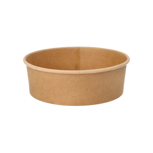 50 Salatschalen, Pappe rund 500 ml Ø 15 cm · 4,6 cm braun