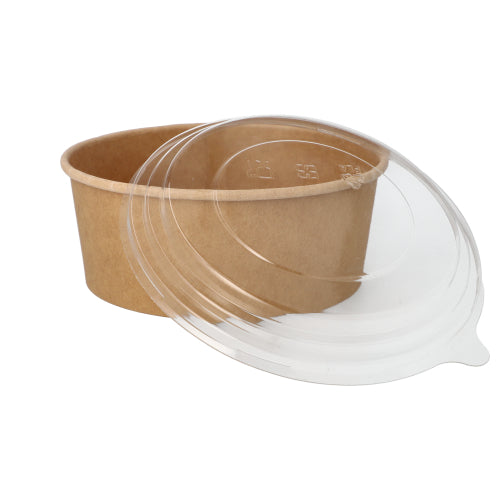 50 Salatschalen, Pappe rund 750 ml Ø 15 cm · 6 cm braun
