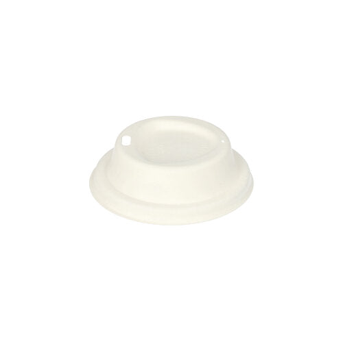 50 Dom-Deckel, Zuckerrohr "pure" rund Ø 8 cm · 2,5 cm weiss