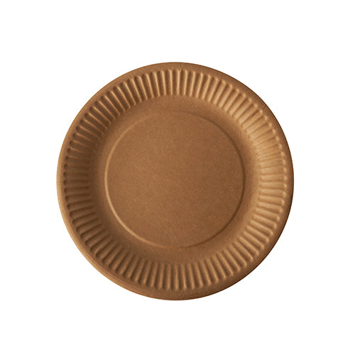 100 Teller, Pappe "pure" rund Ø 19 cm braun