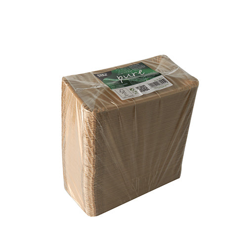 250 Teller, Pappe "pure" eckig 11 cm x 17,5 cm braun
