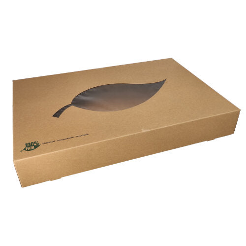 10 Transport- und Catering-Kartons, Pappe "pure" 8 cm x 55,7 cm x 37,6 cm braun "100% Fair"