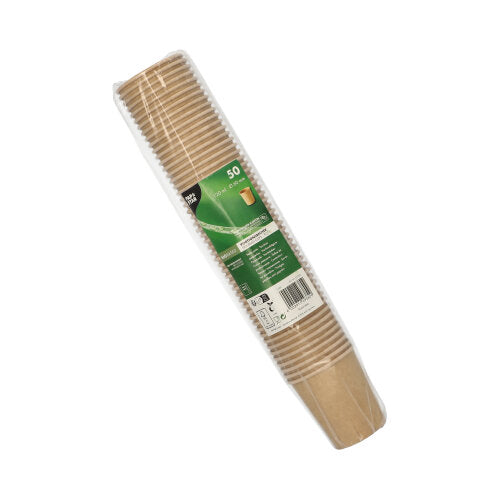 50 Portionsbecher, Pappe 120 ml Ø 6 cm · 6,6 cm braun