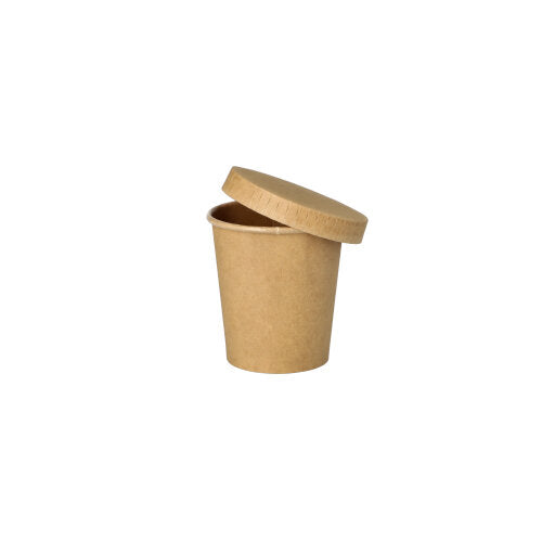 50 Portionsbecher, Pappe 120 ml Ø 6 cm · 6,6 cm braun