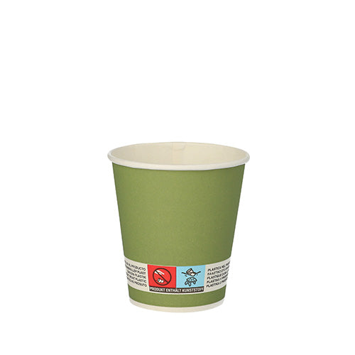20 Trinkbecher, Pappe 0,1 l Ø 7,2 cm · 7,5 cm dunkelgrün "Whiskey"