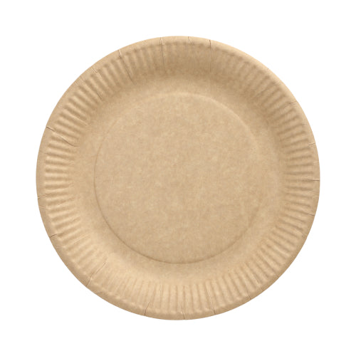 20 Teller, Pappe "pure" rund Ø 23 cm braun