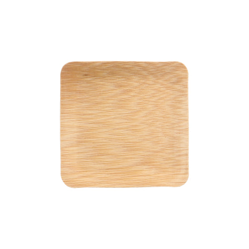 10 Fingerfood - Teller, Bambus "pure" eckig 1,5 cm x 8,5 cm x 8,5 cm