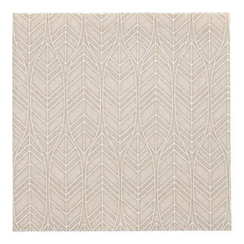 50 Servietten "ROYAL Collection" 1/4-Falz 40 cm x 40 cm sand "Leaves"