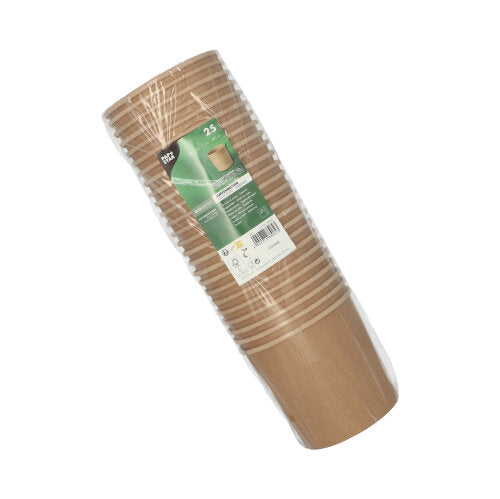 25 Suppenbecher, Pappe 760 ml Ø 11,5 cm · 11 cm braun