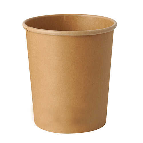 25 Suppenbecher, Pappe rund 940 ml Ø 11,5 cm · 13 cm braun