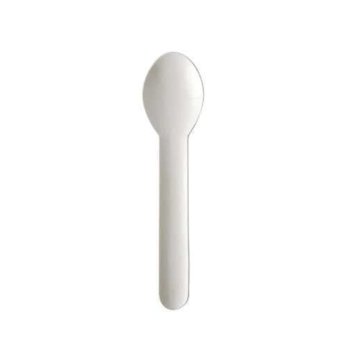 100 Kaffeelöffel, Papier "pure" 13 cm weiss
