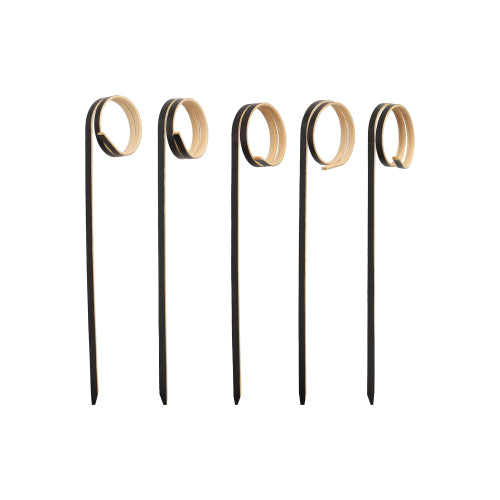100 Fingerfood - Picker 11 cm schwarz "Twister"