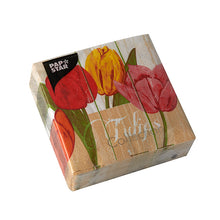 Lade das Bild in den Galerie-Viewer, 50 Servietten, 3-lagig 1/4-Falz 25 cm x 25 cm &quot;Blooming Tulips&quot;
