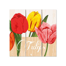Lade das Bild in den Galerie-Viewer, 50 Servietten, 3-lagig 1/4-Falz 25 cm x 25 cm &quot;Blooming Tulips&quot;
