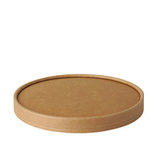 Lade das Bild in den Galerie-Viewer, 50 Deckel für Salatschalen, Pappe &quot;pure&quot; rund Ø 15 cm braun
