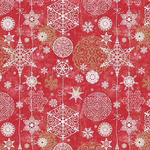 20 Servietten, 3-lagig 1/4-Falz 33 cm x 33 cm "Shining Snowflakes"