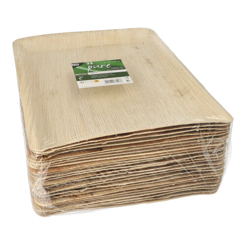 25 Tabletts, Palmblatt "pure" eckig 2 cm x 26 cm x 32 cm
